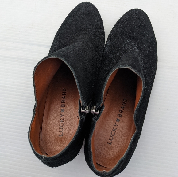 LUCKY BRAND Fenley black suede ankle booties - Picture 8 of 11
